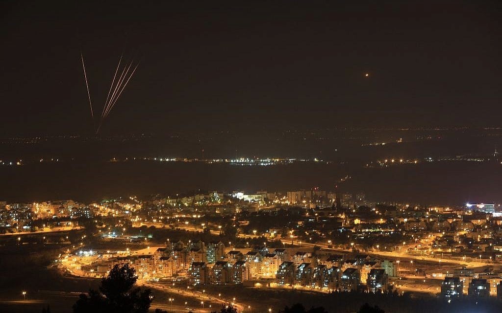 Rockets fired out of Gaza into Israel Tuesday night. (photo credit: Nati Shohat/ Flash90)