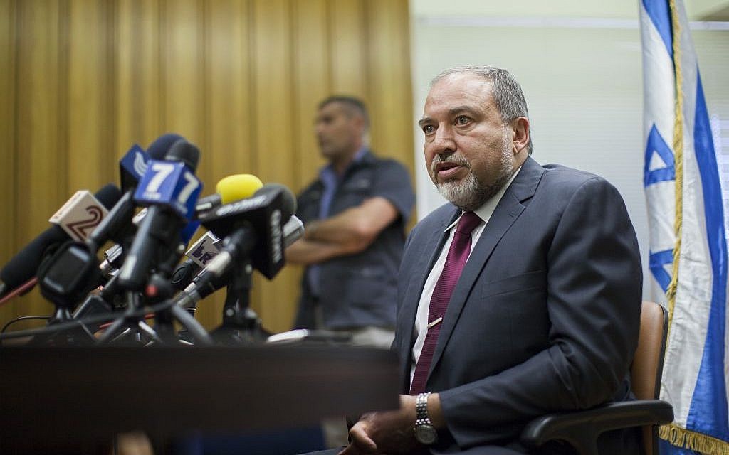 Foreign Minister Avigdor Liberman speaks during a press conference in the Knesset on July 15, 2014. (Photo credit: Yonatan Sindel/Flash90) Foreign Minister Avigdor Liberman speaks during a press conference in the Knesset on July 15, 2014. (Photo credit: Yonatan Sindel/Flash90)