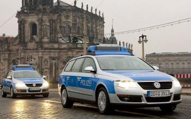 Illustrative. German police cars. (screen capture: YouTube/ VanochCZ)