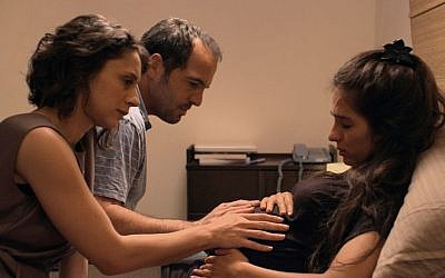 A Tel Aviv couple takes in an expectant mother and her husband from the north during the Second Lebanon War in 'Haven.' (courtesy)