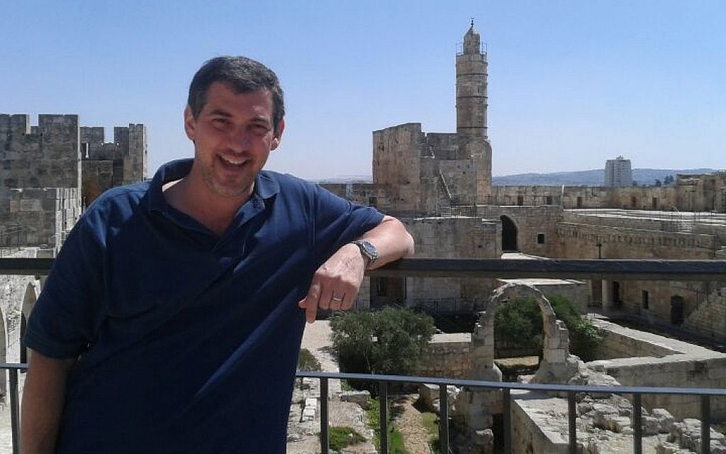 Lynchburg, Virginia mayor Michael Gillette tours Jerusalem as part of his Hebrew language studies. (Courtesy) Lynchburg, Virginia mayor Michael Gillette tours Jerusalem as part of his Hebrew language studies. (Courtesy)
