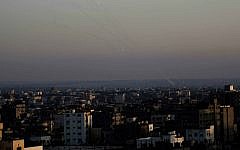 Palestinian rockets are launched from Gaza into Israel in 2014. (AP Photo/Adel Hana)