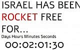 Israelhasbeenrocketfreefor.com tells viewers when the last rocket was launched at Israel. (screenshot)