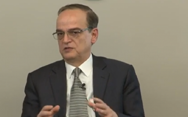 Hadi al-Bahra speaks during a public discussion March 18, 2014, following the Geneva II peace conference. (screen capture: YouTube/US Institute of Peace) Hadi al-Bahra speaks during a public discussion March 18, 2014, following the Geneva II peace conference. (screen capture: YouTube/US Institute of Peace)