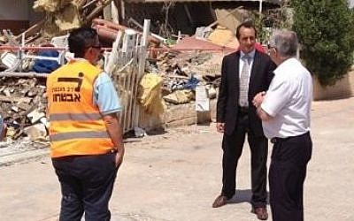 Australian Ambassador Dave Sharma in Beersheba, July 15, 2014. (Photo credit: Courtesy of the Australian embassy)