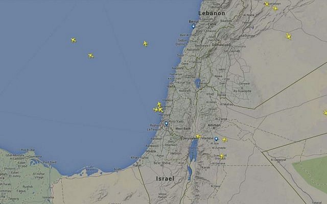 A screen capture from flightradar24.com taken at 7:50 a.m. Wednesday July 23, 2014.