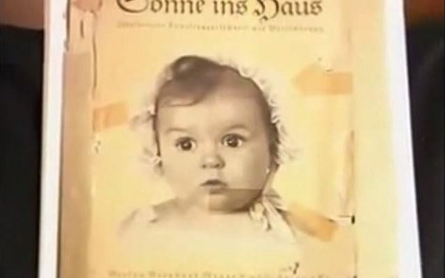 A photograph of Hessy Taft as a baby that was used by the Nazi's as an example of an ideal Aryan baby. (screen capture: YouTube/USC Shoah Foundation) A photograph of Hessy Taft as a baby that was used by the Nazi's as an example of an ideal Aryan baby. (screen capture: YouTube/USC Shoah Foundation)