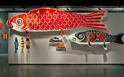 Fish kites at the Eretz Israel Museum (photo credit: Leonid Padrul)