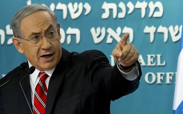 Prime Minister Benjamin Netanyahu gestures during a press conference at his Jerusalem offices, on Wednesday, August 6, 2014 (photo credit: AFP/JIM HOLLANDER/POOL) Prime Minister Benjamin Netanyahu gestures during a press conference at his Jerusalem offices, on Wednesday, August 6, 2014 (photo credit: AFP/JIM HOLLANDER/POOL)