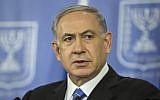 Israeli Prime Minister Benjamin Netanyahu delivers a statement on August 20, 2014 in Tel Aviv. (photo credit: AFP/JACK GUEZ)