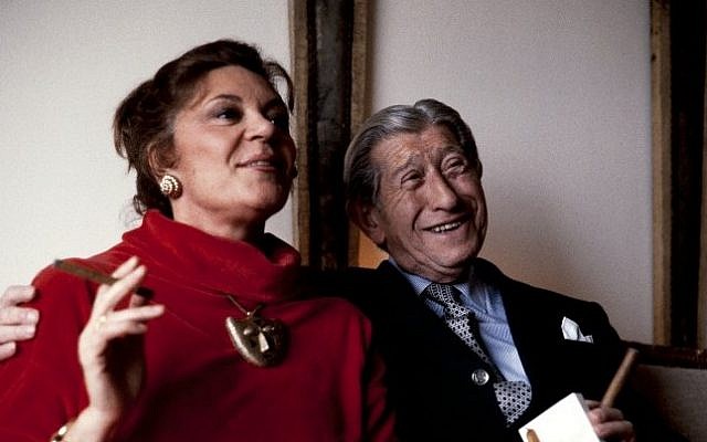 Owner of the French winery Chateau Mouton Rothschild, Philippine de Rothschild, posing with Zino Davidoff on February 3, 1984. (photo credit: AFP/ Duvignau) Owner of the French winery Chateau Mouton Rothschild, Philippine de Rothschild, posing with Zino Davidoff on February 3, 1984. (photo credit: AFP/ Duvignau)