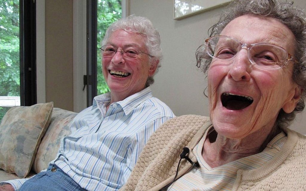 In this Friday, Aug. 1, 2014 photo, Lennie Gerber, left, and her spouse, Pearl Berlin, laugh while at their home in High Point, N.C. (AP Photo/Allen G. Breed) In this Friday, Aug. 1, 2014 photo, Lennie Gerber, left, and her spouse, Pearl Berlin, laugh while at their home in High Point, N.C. (AP Photo/Allen G. Breed)