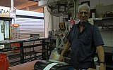 Sian Avner, owner of Sian's Bakery in Sderot, was one of the few shops open in the shuk in Sderot on Wednesday, August 27. Though the ceasefire held, residents were shaken and angry.  (photo credit: Melanie Lidman/Times of Israel)