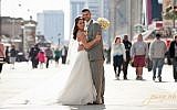Allison Greenberg and Eli Epstein on their wedding day. (photo credit: Jessica Erb/Courtesy)