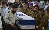 Hadar Goldin's funeral, Sunday, August 3, 2014. (photo credit: Yonatan Sindel/Flash90)