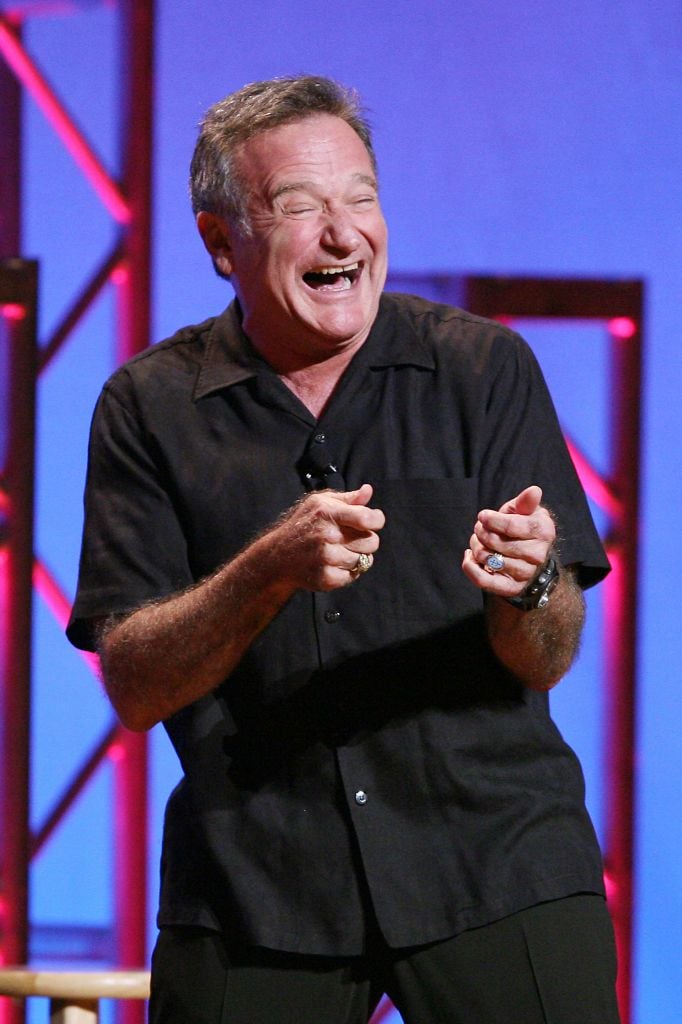 This Nov. 23, 2009 photo released by Starpix shows actor-comedian Robin Williams performing his stand-up show, “Weapons of Self Destruction,” at Town Hall in New York. Williams' wife Susan Schneider released a statement Thursday, Aug. 14, 2014 announcing that Williams had early stages of Parkinson's disease. He died Monday of an apparent suicide at the age of 63. (photo credit: AP Photo/Starpix, Dave Allocca) This Nov. 23, 2009 photo released by Starpix shows actor-comedian Robin Williams performing his stand-up show, “Weapons of Self Destruction,” at Town Hall in New York. Williams' wife Susan Schneider released a statement Thursday, Aug. 14, 2014 announcing that Williams had early stages of Parkinson's disease. He died Monday of an apparent suicide at the age of 63. (photo credit: AP Photo/Starpix, Dave Allocca)