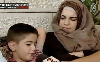 Moussa Zaloum recounts his attempted kidnapping by the suspects a day before they abducted and murdered Muhammed Abu Khdeir (Photo credit: Channel 2 screen capture)