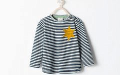 International fashion chain Zara's new 'sheriff' shirt. (screenshot)