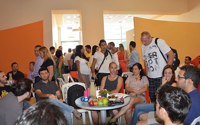 Some of the attendees at the Beersheba tech event (Photo credit: Courtesy)