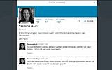 Dutch Justice Ministry employee Yasmina Haifi's Twitter feed.