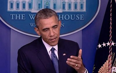 President Barack Obama addresses reporters August 1, 2014. 