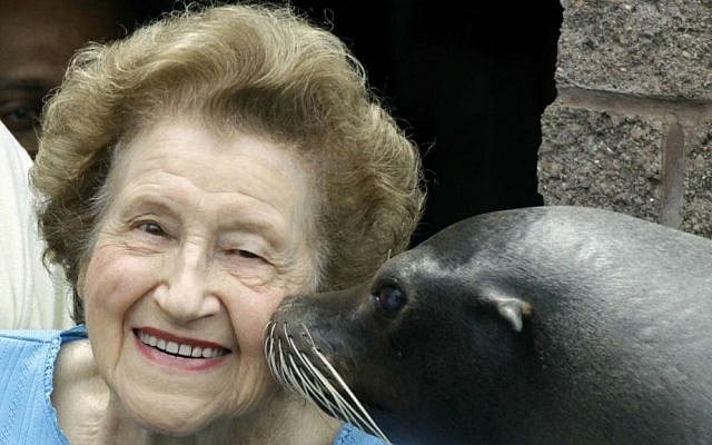 Former Pittsburgh Mayor Sophie Masloff is kissed by Maggie, a sea lion at the Ptitsburgh Zoo & Aquarium, in Pittsburgh. Masloff, who rose from a tax clerk to become Pittsburgh's first female mayor, died Sunday, Aug. 17, 2014. She was 96. (AP Photo/Gene J. Puskar, File) Former Pittsburgh Mayor Sophie Masloff is kissed by Maggie, a sea lion at the Ptitsburgh Zoo & Aquarium, in Pittsburgh. Masloff, who rose from a tax clerk to become Pittsburgh's first female mayor, died Sunday, Aug. 17, 2014. She was 96. (AP Photo/Gene J. Puskar, File)