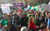 Members of the Victor Jackson Show performing silently in Edinburgh as part of their counter protest for free speech at the 2014 Festival Fringe (Courtesy Victor Jackson Show)