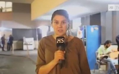 A television reporter from the Finnish Helsingin Sanomat confirms that Hamas has been firing rockets out of the Al-Shifa Hospital (Photo credit: Youtube screen capture) A television reporter from the Finnish Helsingin Sanomat confirms that Hamas has been firing rockets out of the Al-Shifa Hospital (Photo credit: Youtube screen capture)