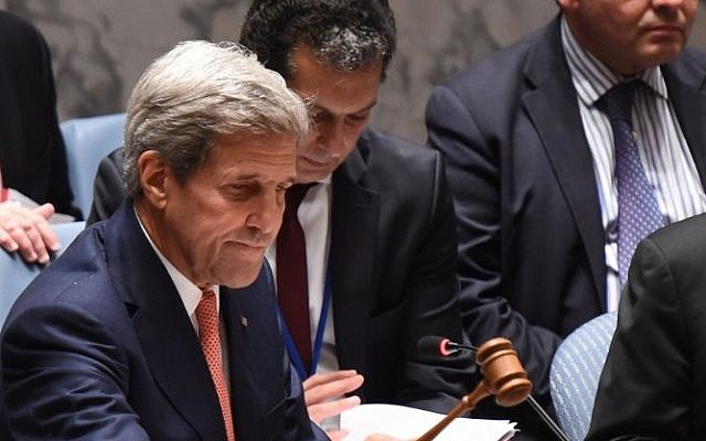 US Secretary of State John Kerry chairs a meeting of the United Nations Security Council September 19, 2014 at the United Nations in New York. (Photo credit: AFP/Don Emmert) US Secretary of State John Kerry chairs a meeting of the United Nations Security Council September 19, 2014 at the United Nations in New York. (Photo credit: AFP/Don Emmert)