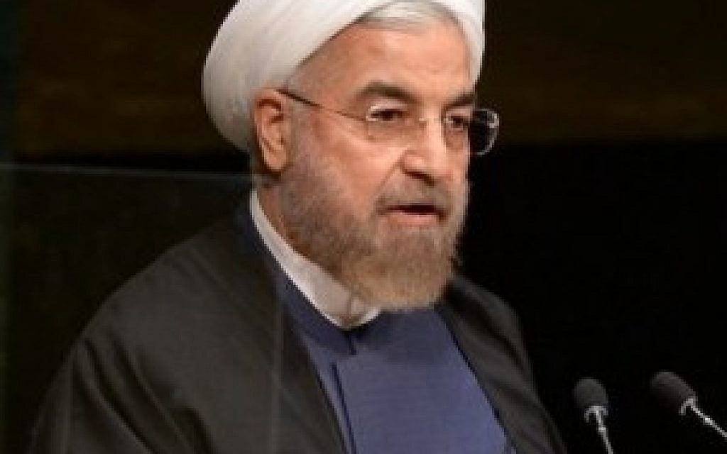 Iranian President Hassan Rouhani addresses the 69th session of the United Nations General Assembly September 25, 2014 (photo credit: AFP/Don Emmert) Iranian President Hassan Rouhani addresses the 69th session of the United Nations General Assembly September 25, 2014 (photo credit: AFP/Don Emmert)