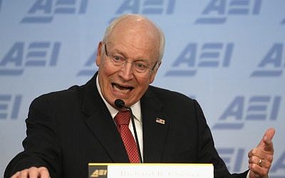 Former US Vice President Dick Cheney speaks about the situation in Syria and Iraq regarding the terrorist group ISIS, at The American Enterprise Institute for Public Policy Research (AEI), September 10, 2014 in Washington, DC. (photo credit:  Mark Wilson/Getty Images/AFP)