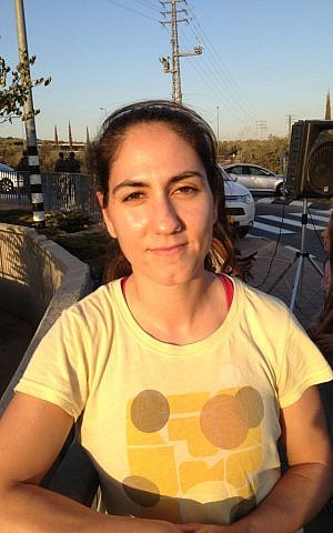 Ariel student Hilla Nacson photo credit: Elhanan Miller/Times of Israel)