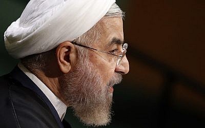 Iranian President Hassan Rouhani addresses the 69th session of the United Nations General Assembly at U.N. headquarters, Thursday, Sept. 25, 2014. (Photo credit: AP/Jason DeCrow) Iranian President Hassan Rouhani addresses the 69th session of the United Nations General Assembly at U.N. headquarters, Thursday, Sept. 25, 2014. (Photo credit: AP/Jason DeCrow)