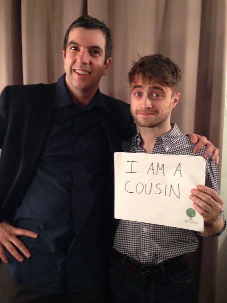 The real-life Harry Potter, actor Daniel Radcliffe, is a cousin. (Courtesy) The real-life Harry Potter, actor Daniel Radcliffe, is a cousin. (Courtesy)
