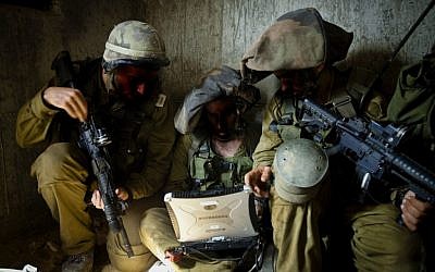 Soldiers from the 8200 Unit in training (photo credit: Moshe Shai/Flash90)