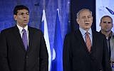 Together no more. Danny Danon and Prime Minister Benjamin Netanyahu together at the Likud Conference in Tel Aviv on May 4, 2014 (photo credit: Tomer Neuberg/FLASH90)