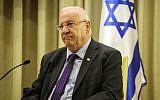 President Reuven Rivlin (photo credit: Flash90)