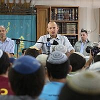 Economy Minister Naftali Bennett speaks to students of the Or Haim Yeshiva in Gush Etzion on September 1, 2014. (photo credit: Flash90) Economy Minister Naftali Bennett speaks to students of the Or Haim Yeshiva in Gush Etzion on September 1, 2014. (photo credit: Flash90)