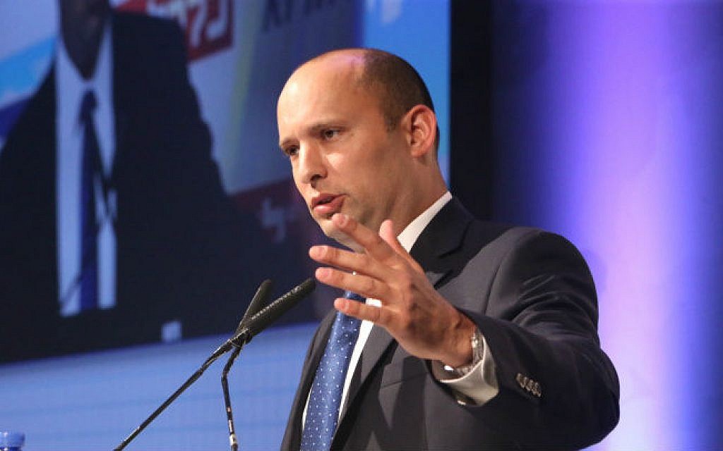 Then-economy minister Naftali Bennett speaks at an economic conference, on September 2, 2014. (photo credit: Flash90) Then-economy minister Naftali Bennett speaks at an economic conference, on September 2, 2014. (photo credit: Flash90)