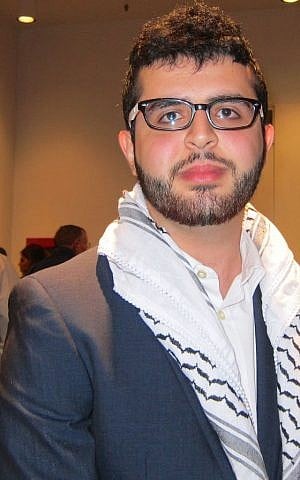 Ameed Abutteen, New York University student, 2009 Seeds of Peace participant and Students for Justice in Palestine member. (Cathryn J. Prince/Times of Israel)