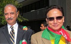 Z. Malik (left) and Haroon Idres want to see the elimination of nuclear weapons (photo credit: Cathryn Prince)