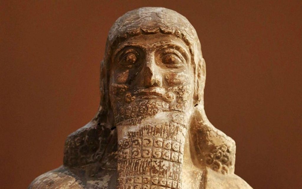 This Monday, Sept. 15, 2014 photo shows a stone statue displayed at the Iraqi National Museum in Baghdad. (AP Photo/Hadi Mizban)