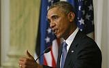 President Barack Obama speaks during a news conference, Wednesday, Sept. 3, 2014. (photo credit: AP/Charles Dharapak)