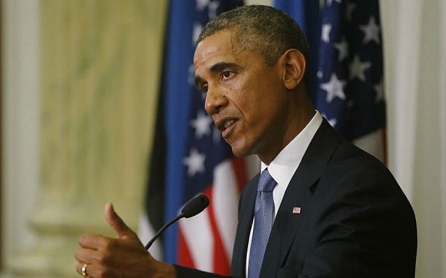 President Barack Obama speaks during a news conference, Wednesday, Sept. 3, 2014. (photo credit: AP/Charles Dharapak) President Barack Obama speaks during a news conference, Wednesday, Sept. 3, 2014. (photo credit: AP/Charles Dharapak)
