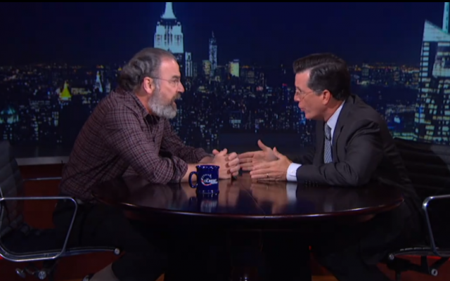 Mandy Patinkin on the Colbert Report (Colbert Report screenshot) Mandy Patinkin on the Colbert Report (Colbert Report screenshot)