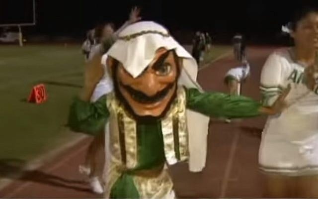 The Coachella Valley High School Arab mascot before its make-over. (YouTube screenshot)