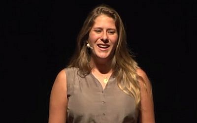 Adi Altschuler giving a TED talk. (photo credit: YouTube screenshot/TEDx)