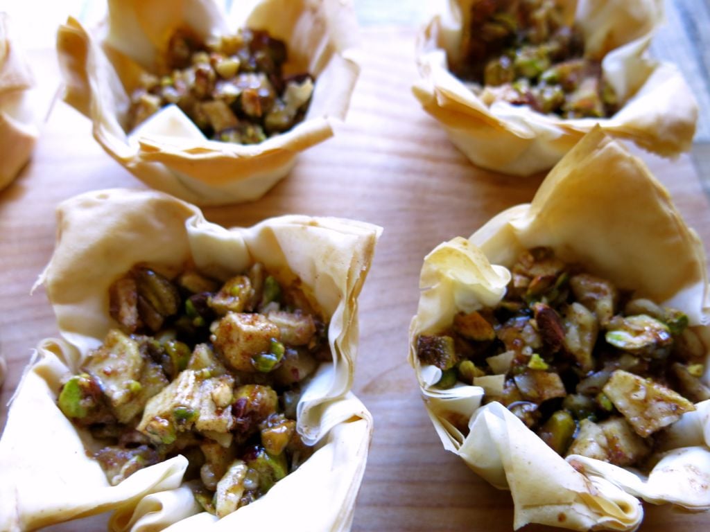 Apple and Coconut Halva Baklava Tarts (Leah Koenig/JTA)