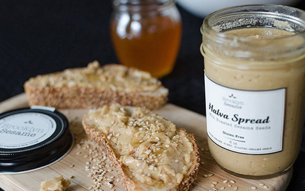 Brooklyn Sesame’s spreads come in six varieties including pistachio, cocoa, black caraway seeds and toasted coconut. (Julien Zeitouni/JTA) Brooklyn Sesame’s spreads come in six varieties including pistachio, cocoa, black caraway seeds and toasted coconut. (Julien Zeitouni/JTA)