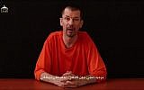 UK journalist John Cantlie speaks in an IS video released Thursday, September 18, 2014. (screen capture: YouTube)